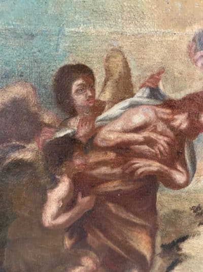 Antique Baroque Oil on Canvas - Image 3