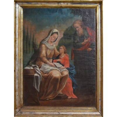 19th Century Oil on Canvas, Framed.