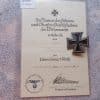 WW2 German 1.Class Iron Cross With Document