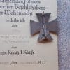 WW2 German 1.Class Iron Cross With Document - Image 2