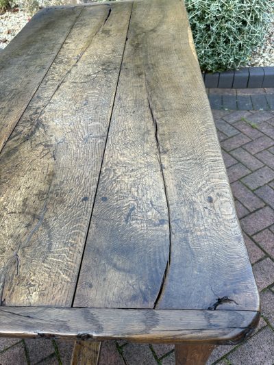 18th Century Oak Refectory Farmhouse Dining Table - Image 9