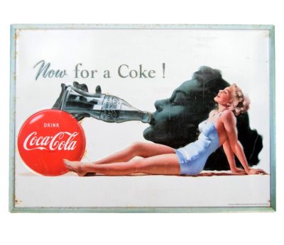 Vintage COCA COLA Advertising Sign, 1980s
