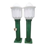 A Pair Vintage Green Garden Light, Unused. Antique Furniture