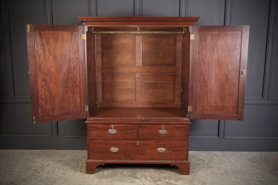 18th Century Mahogany Bachelors Wardrobe - Image 7