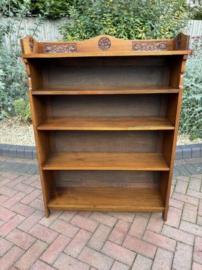 Arts & Crafts Walnut Bookcase c1910 - Image 2