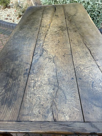 18th Century Oak Refectory Farmhouse Dining Table - Image 8
