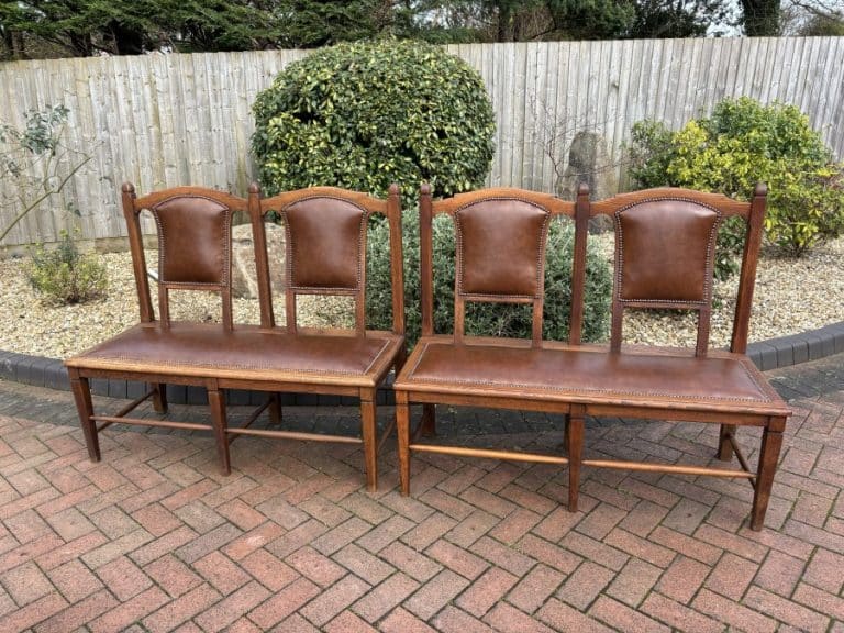 Pair of Arts & Crafts Glasgow School Benches benches Antique Benches Pair of Arts & Crafts Glasgow School Benches