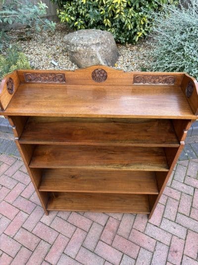 Arts & Crafts Walnut Bookcase c1910 - Image 3