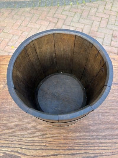 Arts & Crafts Oak Bucket Planter - Image 3