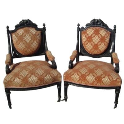 19th Century Carved Armchair, 2 piece.