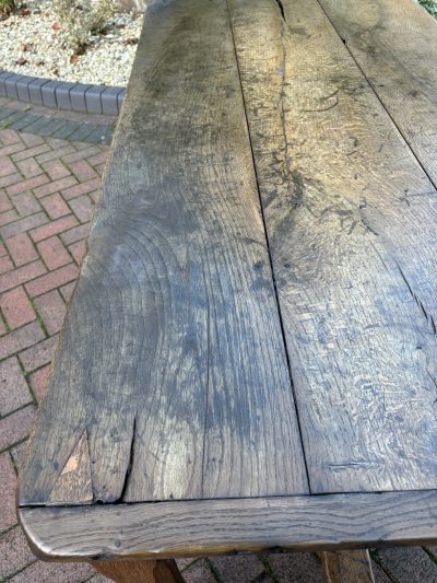 18th Century Oak Refectory Farmhouse Dining Table - Image 7