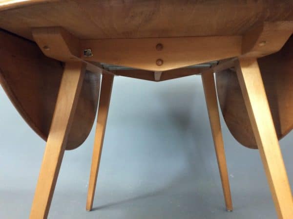 Mid Century Ercol Oval Drop Leaf Dining Table - Image 6