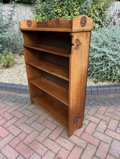 Arts & Crafts Walnut Bookcase c1910 - Image 13