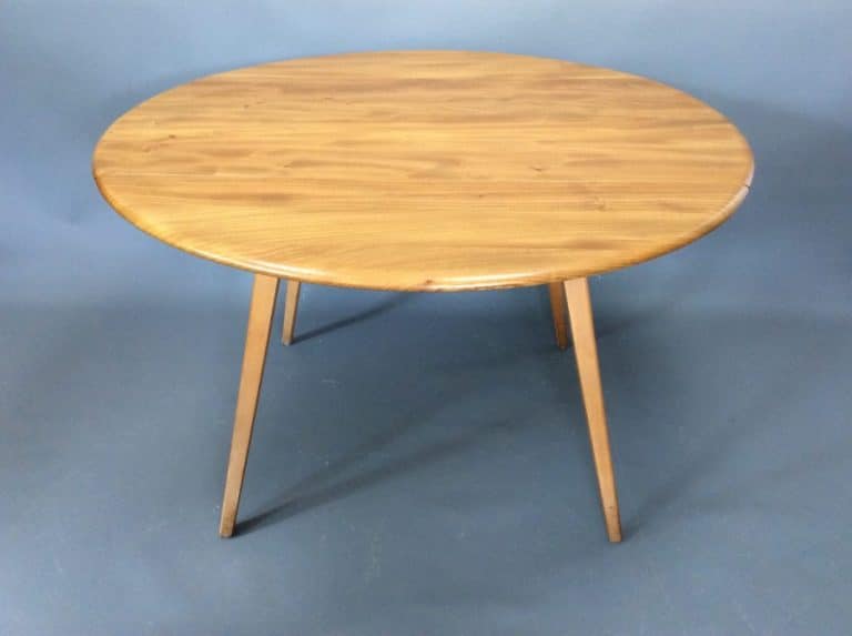 Mid Century Ercol Oval Drop Leaf Dining Table dining table Antique Furniture Mid Century Ercol Oval Drop Leaf Dining Table