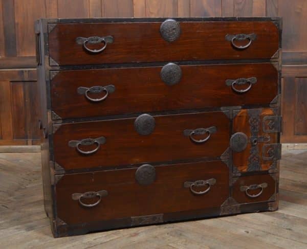 Japanese Elm Wood Tansu Chest SAI2919 - Image 9
