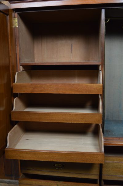 Edwardian Walnut Linen Press SAI3524 - Image 8