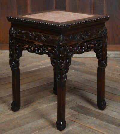Chinese Marble Top Plant Stand SAI3507 - Image 2