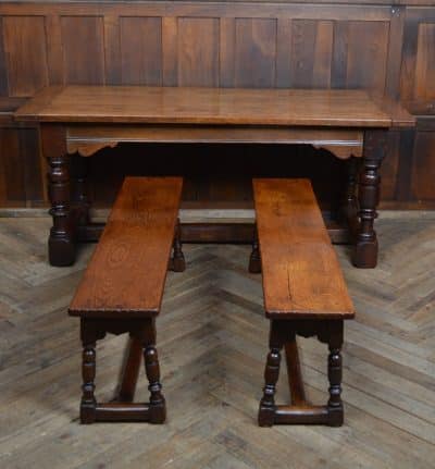 19th Century Oak Bench Set SAI3530 - Image 4