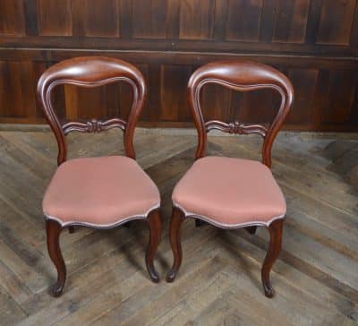 Pair Of Victorian Balloon Back Chairs SAI3178 - Image 9