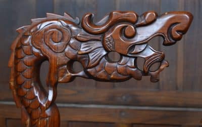 Chinese Hardwood Dragon Lantern Stand SAI3510 - Image 9