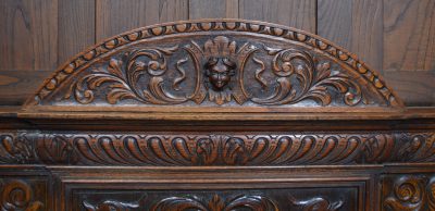 Victorian Green Man Oak Monk Bench SAI3544 - Image 3