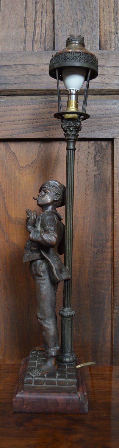 Pair Of French Eutrope Bouret Spelter Lamps SAI3538 - Image 9