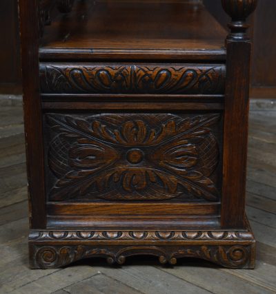 Victorian Green Man Oak Monk Bench SAI3544 - Image 16