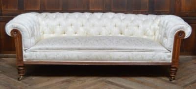 Victorian Oak Damask Sofa SAI3521