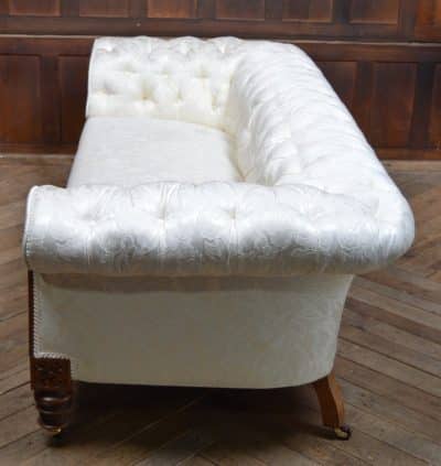 Victorian Oak Damask Sofa SAI3521 - Image 9