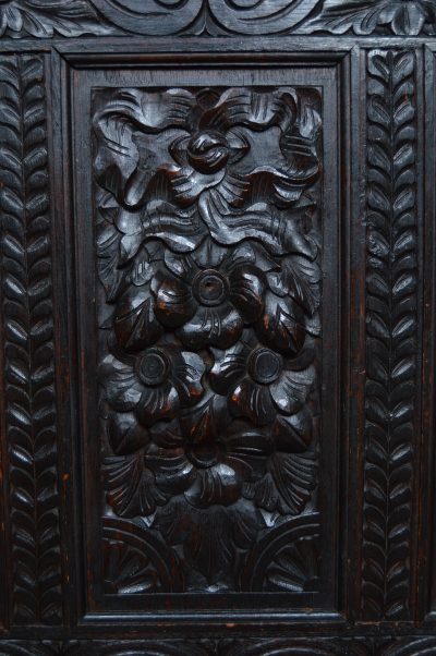 Victorian Oak Monk Bench / Settle SAI3547 - Image 4