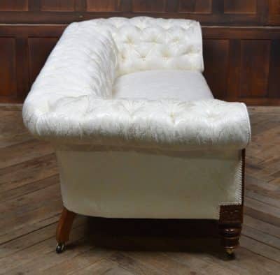 Victorian Oak Damask Sofa SAI3521 - Image 13