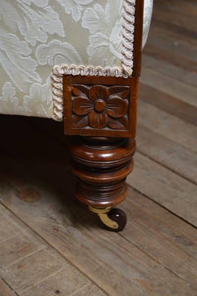 Victorian Oak Damask Sofa SAI3521 - Image 14