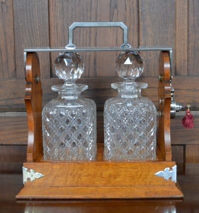 Edwardian Oak Tantalus SAI3513