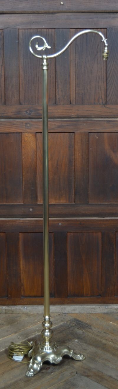Edwardian Brass Floor Standing Lamp SAI3565