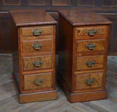 Pair Of Victorian Walnut Bedside Drawers SAI3515