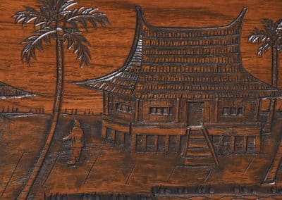 Chinese Carved Teak & Camphor Kist - Image 7