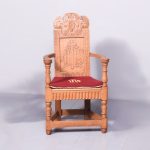 A Carved Oak Throne Chair Antique Chairs