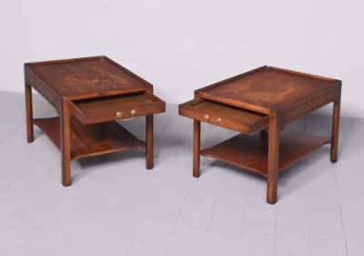 Pair of Georgian Style Figured Mahogany Coffee Tables in The Manner of Brett’s of Norwich - Image 3