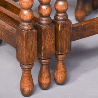 Nest of 3 Solid Oak Occasional Tables - Image 2