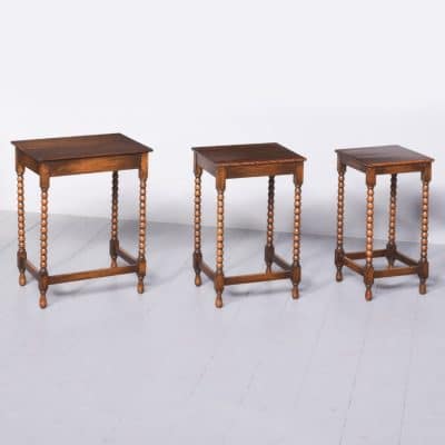 Nest of 3 Solid Oak Occasional Tables - Image 6