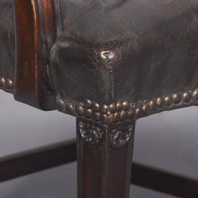 Exceptional Set of 8 Unusual George III Style Mahogany Dining Chairs - Image 8