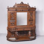 Magnificent Carved Oak Flemish Hall Stand of Very Large Proportions Antique Furniture
