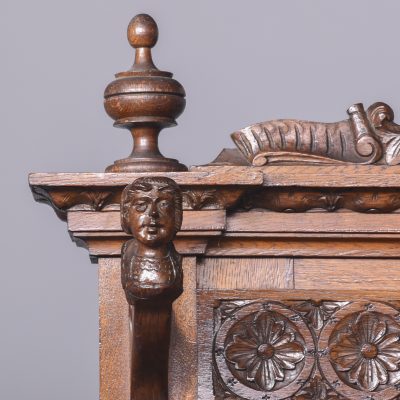 Magnificent Carved Oak Flemish Hall Stand of Very Large Proportions - Image 3
