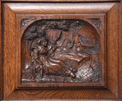 Magnificent Carved Oak Flemish Hall Stand of Very Large Proportions - Image 8