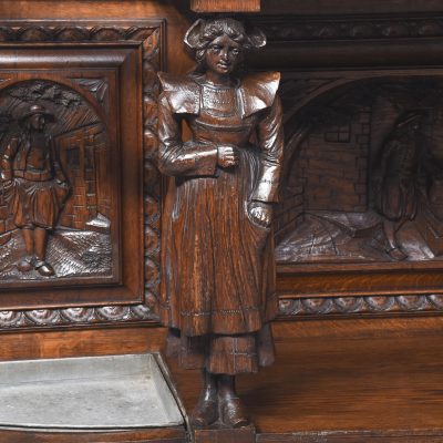Magnificent Carved Oak Flemish Hall Stand of Very Large Proportions - Image 10