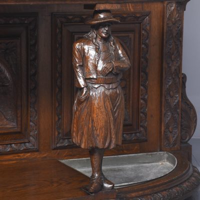 Magnificent Carved Oak Flemish Hall Stand of Very Large Proportions - Image 11