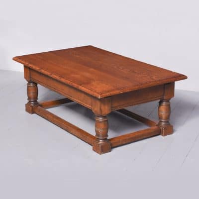 Large Solid Oak Coffee Table - Image 9