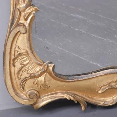 A Mid-19th Century Carved Wood and Gilded Wall Mirror - Image 4