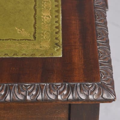 Large Late Victorian Chinese Chippendale-Style Mahogany Breakfront Desk - Image 5