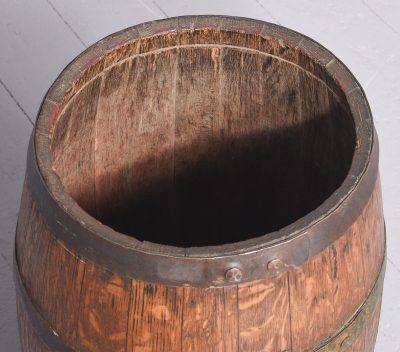 Oak Coopered Stick Stand Barrel in Quarter-Cut Oak with Steel Banding - Image 2
